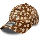 casquette-courbee-marron-ajustable-9twenty-animal-print-los-angeles-dodgers-mlb-new-era