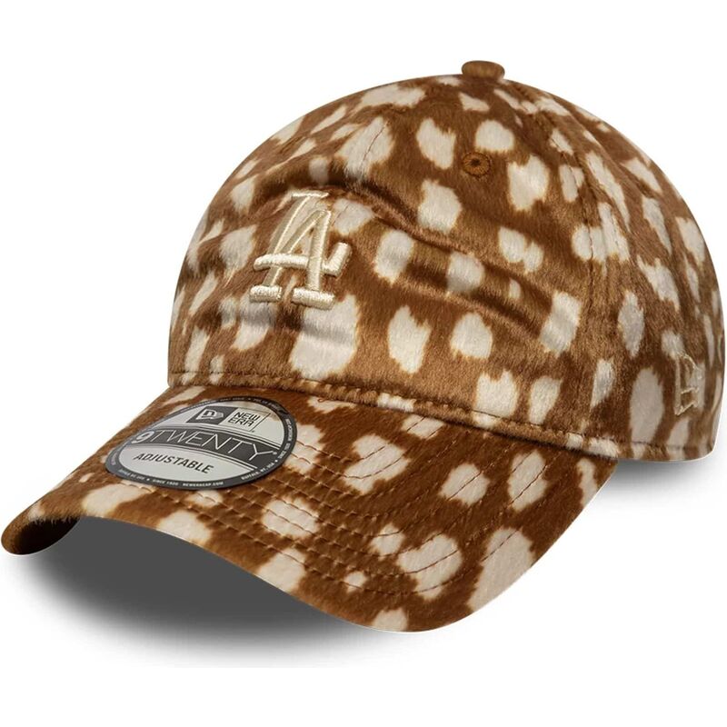 new-era-curved-brim-9twenty-animal-print-los-angeles-dodgers-mlb-brown-adjustable-cap