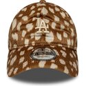 new-era-curved-brim-9twenty-animal-print-los-angeles-dodgers-mlb-brown-adjustable-cap