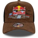 new-era-a-frame-distressed-cord-red-bull-racing-formula-1-brown-and-black-trucker-hat