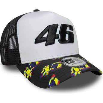 Casquette trucker noire et blanche E Frame Print Visor Valentino Rossi VR46 MotoGP New Era