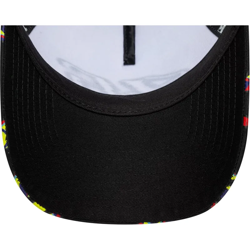 casquette-trucker-noire-et-blanche-e-frame-print-visor-valentino-rossi-vr46-motogp-new-era casquette-trucker-noire-et-blanche-e-frame-print-visor-valentino-rossi-vr46-motogp-new-era