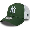 casquette-trucker-verte-et-blanche-a-frame-league-essential-new-york-yankees-mlb-new-era