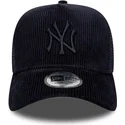 casquette-trucker-bleue-marine-avec-logo-bleu-marine-a-frame-tonal-cord-new-york-yankees-mlb-new-era
