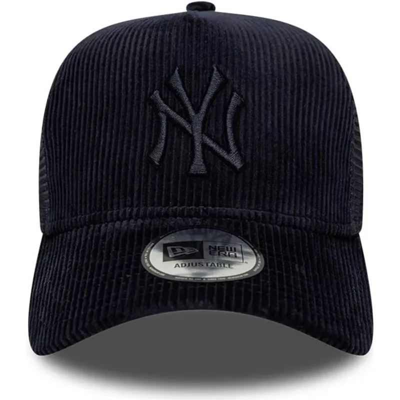 casquette-trucker-bleue-marine-avec-logo-bleu-marine-a-frame-tonal-cord-new-york-yankees-mlb-new-era