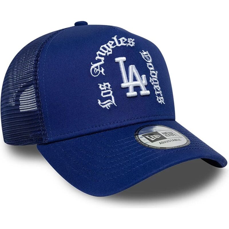 new-era-a-frame-wordmark-los-angeles-dodgers-mlb-blue-trucker-hat