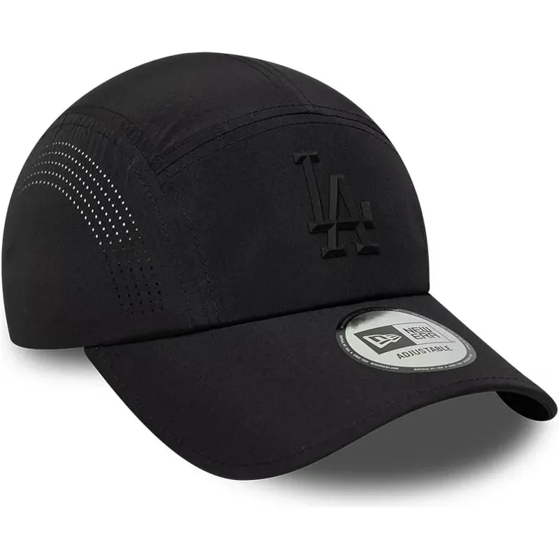 casquette-trucker-noire-avec-logo-noir-runner-tech-midi-los-angeles-dodgers-mlb-new-era
