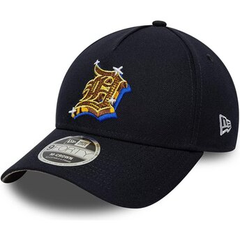 New Era Curved Brim 9FORTY M-Crown A Frame Emblem Detroit Tigers MLB Navy Blue Snapback Cap