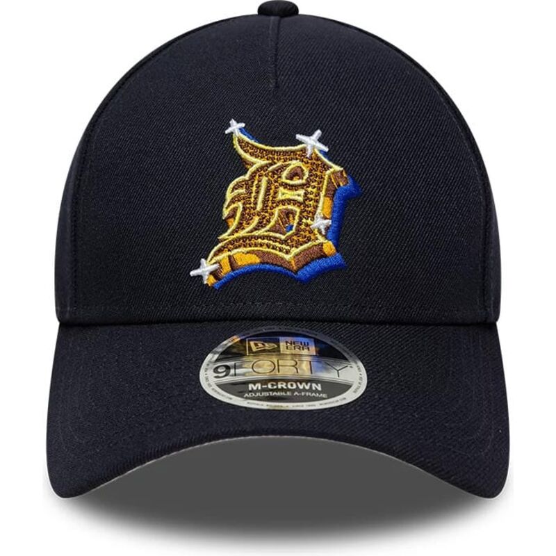 casquette-courbee-bleue-marine-snapback-9forty-m-crown-a-frame-emblem-detroit-tigers-mlb-new-era
