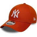new-era-curved-brim-9forty-m-crown-new-york-yankees-mlb-orange-snapback-cap
