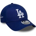 new-era-curved-brim-9forty-m-crown-side-script-los-angeles-dodgers-mlb-blue-snapback-cap