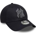 new-era-curved-brim-9forty-metallic-outline-new-york-yankees-mlb-navy-blue-adjustable-cap