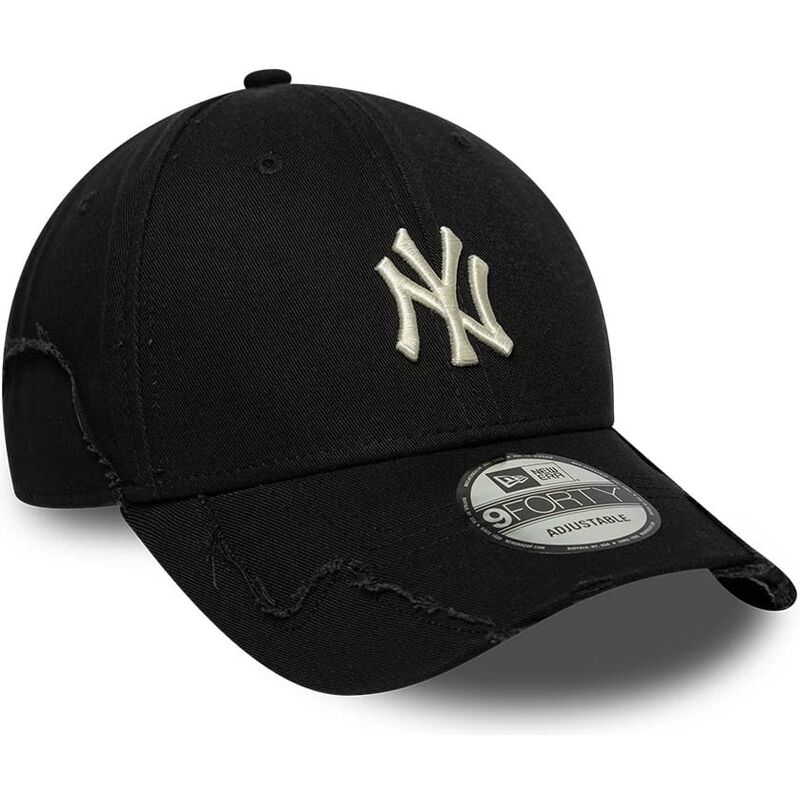 casquette-courbee-noire-ajustable-9forty-stitched-new-york-yankees-mlb-new-era
