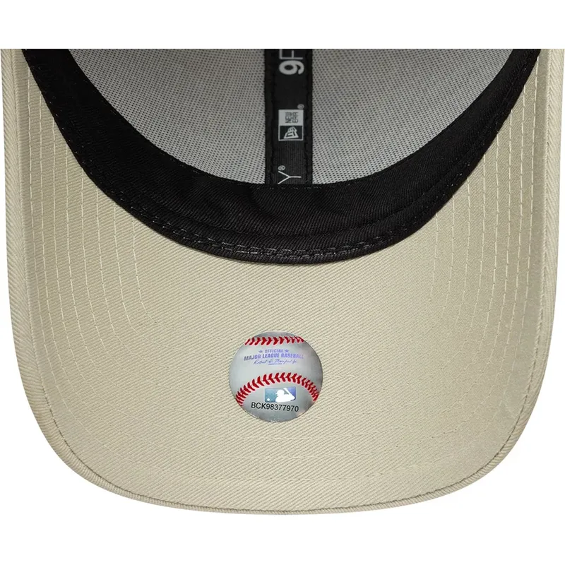 new-era-curved-brim-brown-logo-9forty-faux-pony-infill-los-angeles-dodgers-mlb-beige-adjustable-cap new-era-curved-brim-brown-logo-9forty-faux-pony-infill-los-angeles-dodgers-mlb-beige-adjustable-cap