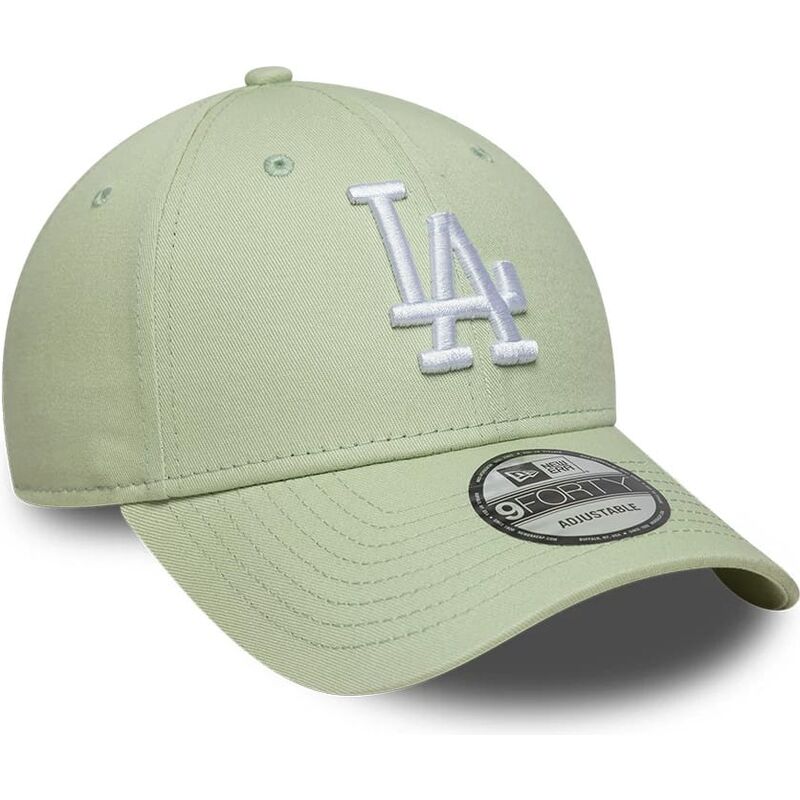 new-era-curved-brim-9forty-league-ess-9forty-league-essential-los-angeles-dodgers-mlb-light-green-adjustable-cap
