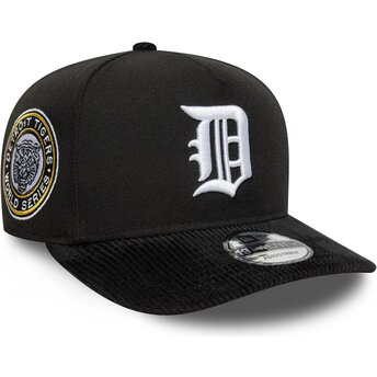 New Era Curved Brim 19TWENTY Cooperstown Cord Detroit Tigers MLB Black Snapback Cap