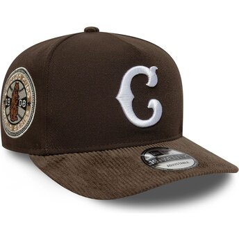 Casquette courbée marron snapback 19TWENTY Cooperstown Cord Chicago Cubs MLB New Era