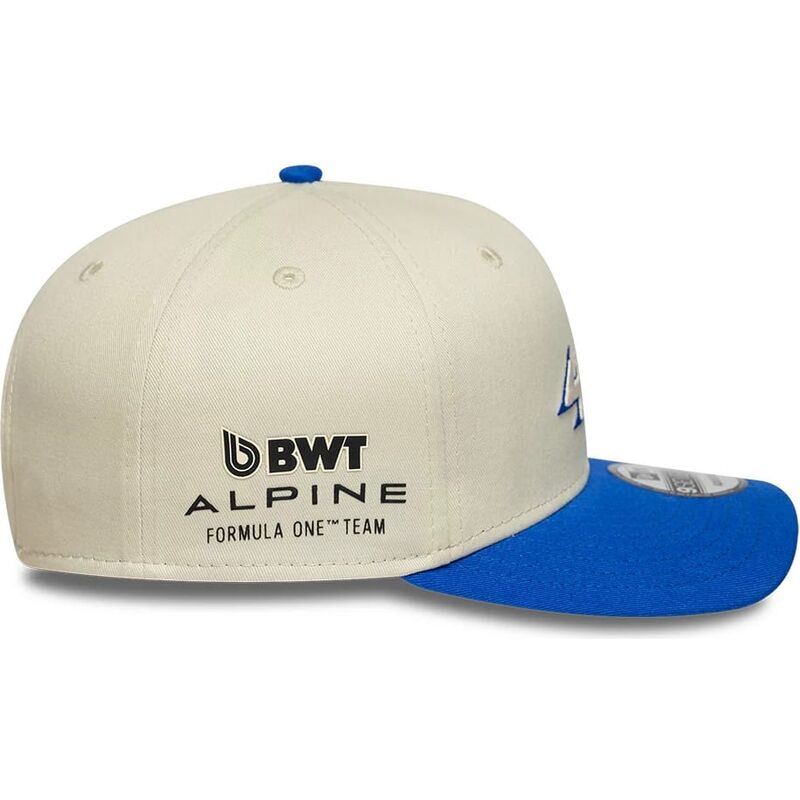 casquette-courbee-beige-et-bleue-snapback-9seventy-stretch-snap-contrast-visor-alpine-f1-team-formula-1-new-era casquette-courbee-beige-et-bleue-snapback-9seventy-stretch-snap-contrast-visor-alpine-f1-team-formula-1-new-era