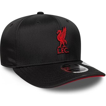 New Era Curved Brim Red Logo 9SEVENTY Stretch Snap Gradient Liverpool Football Club Premier League Black Snapback Cap