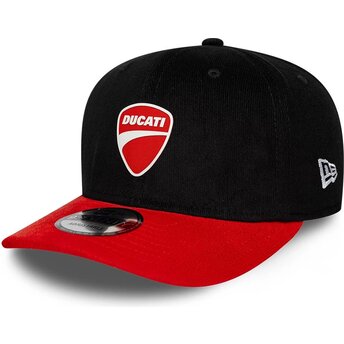 New Era Curved Brim 9SEVENTY Stretch Snap Contrast Visor Ducati Motor MotoGP Black and Red Snapback Cap