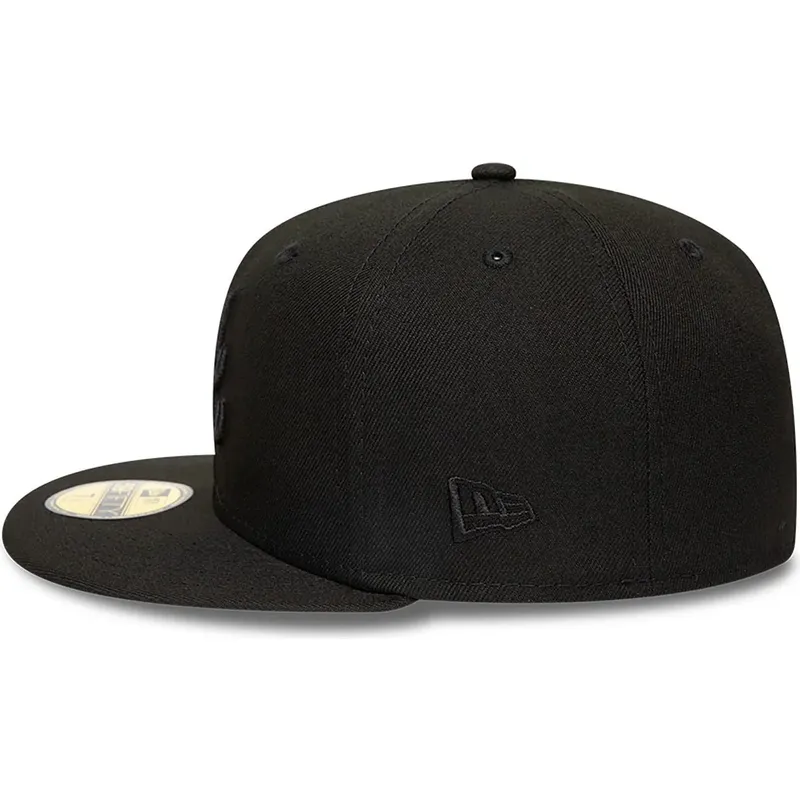new-era-flat-brim-black-logo-59fifty-atlanta-braves-mlb-black-fitted-cap new-era-flat-brim-black-logo-59fifty-atlanta-braves-mlb-black-fitted-cap