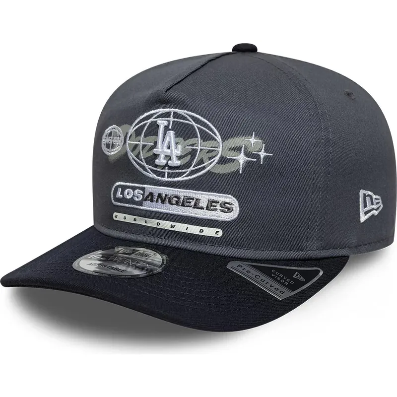 casquette-courbee-grise-et-bleue-marine-snapback-19twenty-graphic-los-angeles-dodgers-mlb-new-era