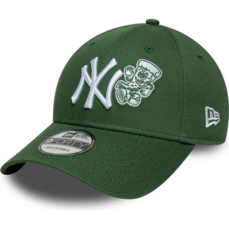 new-era-curved-brim-9forty-food-icon-new-york-yankees-mlb-green-adjustable-cap