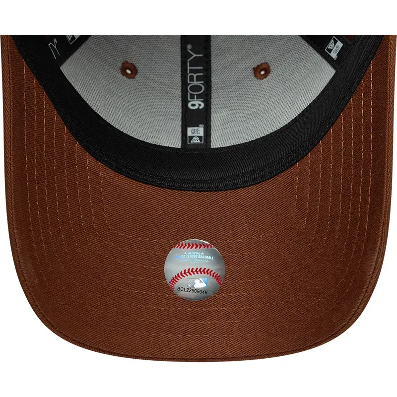 new-era-curved-brim-women-9forty-league-essential-midi-los-angeles-dodgers-mlb-brown-adjustable-cap