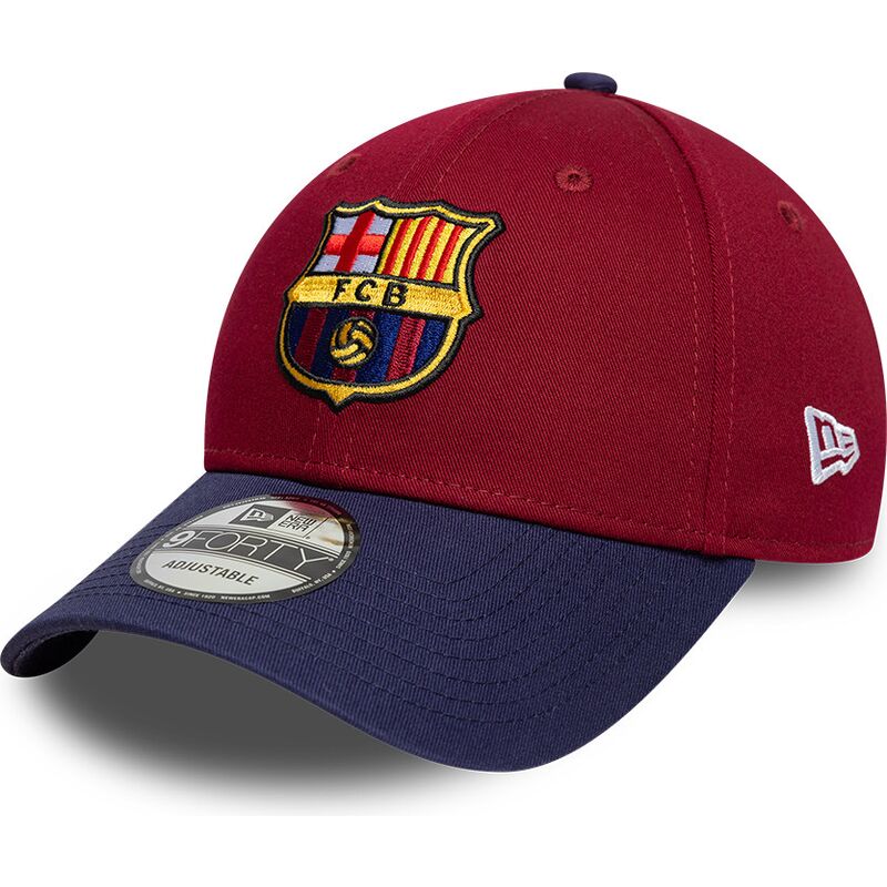 casquette-courbee-rouge-et-bleue-marine-ajustable-9forty-contrast-fc-barcelona-laliga-new-era