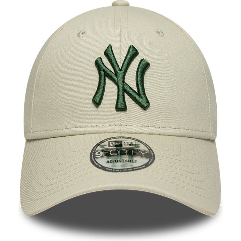 new-era-curved-brim-dark-green-logo-9forty-league-essential-new-york-yankees-mlb-beige-adjustable-cap new-era-curved-brim-dark-green-logo-9forty-league-essential-new-york-yankees-mlb-beige-adjustable-cap