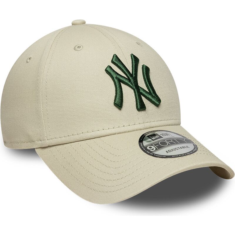 new-era-curved-brim-dark-green-logo-9forty-league-essential-new-york-yankees-mlb-beige-adjustable-cap new-era-curved-brim-dark-green-logo-9forty-league-essential-new-york-yankees-mlb-beige-adjustable-cap