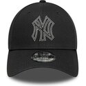new-era-curved-brim-9forty-metallic-outline-new-york-yankees-mlb-grey-adjustable-cap