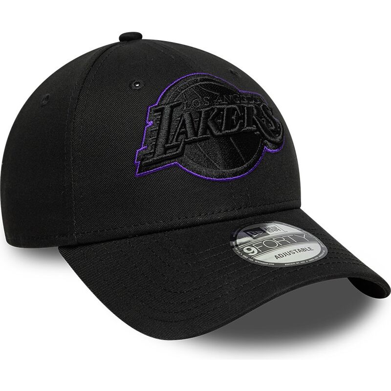 new-era-curved-brim-purple-logo-9forty-outline-los-angeles-lakers-nba-black-adjustable-cap