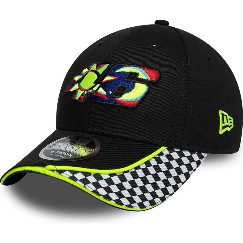 new-era-curved-brim-9forty-m-crown-check-valentino-rossi-vr46-motogp-black-adjustable-cap