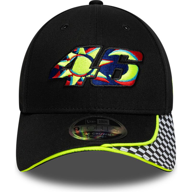 new-era-curved-brim-9forty-m-crown-check-valentino-rossi-vr46-motogp-black-adjustable-cap