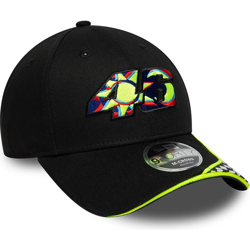 new-era-curved-brim-9forty-m-crown-check-valentino-rossi-vr46-motogp-black-adjustable-cap