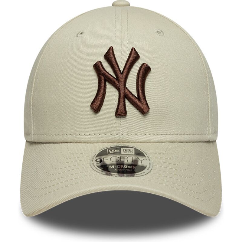 new-era-curved-brim-brown-logo-9forty-m-crown-new-york-yankees-mlb-beige-snapback-cap new-era-curved-brim-brown-logo-9forty-m-crown-new-york-yankees-mlb-beige-snapback-cap