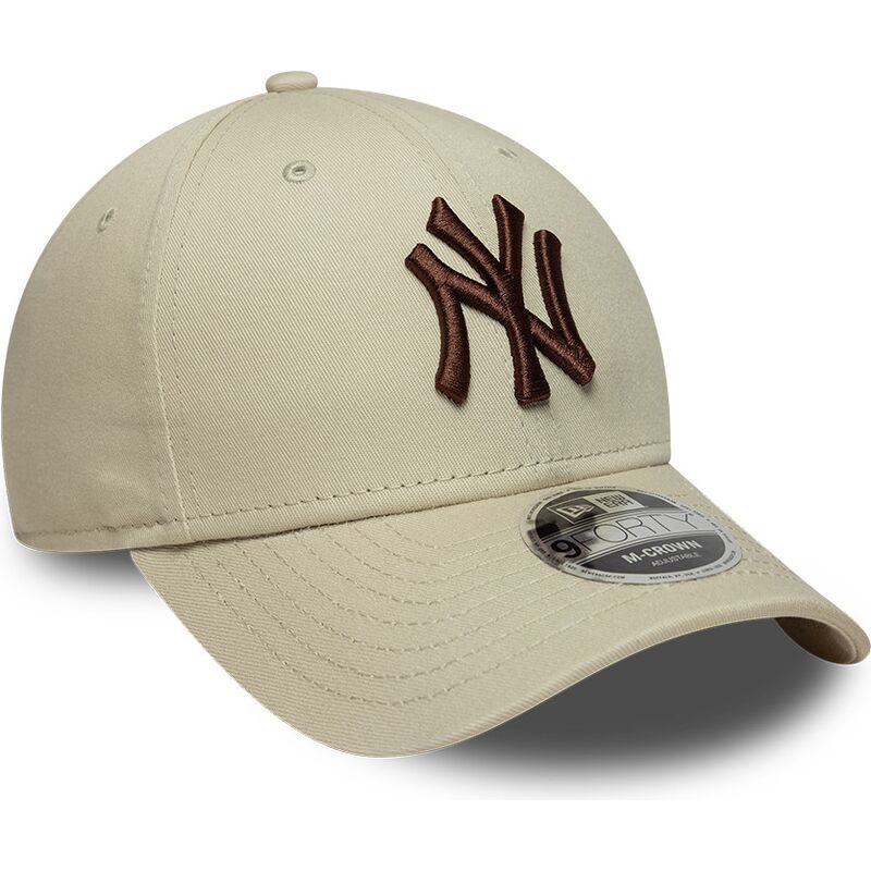 new-era-curved-brim-brown-logo-9forty-m-crown-new-york-yankees-mlb-beige-snapback-cap new-era-curved-brim-brown-logo-9forty-m-crown-new-york-yankees-mlb-beige-snapback-cap