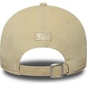 new-era-curved-brim-9forty-m-crown-cord-new-york-yankees-mlb-beige-adjustable-cap-with-beige-logo