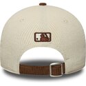 casquette-courbee-marron-et-beige-ajustable-avec-logo-marron-9forty-m-crown-cord-new-york-yankees-mlb-new-era