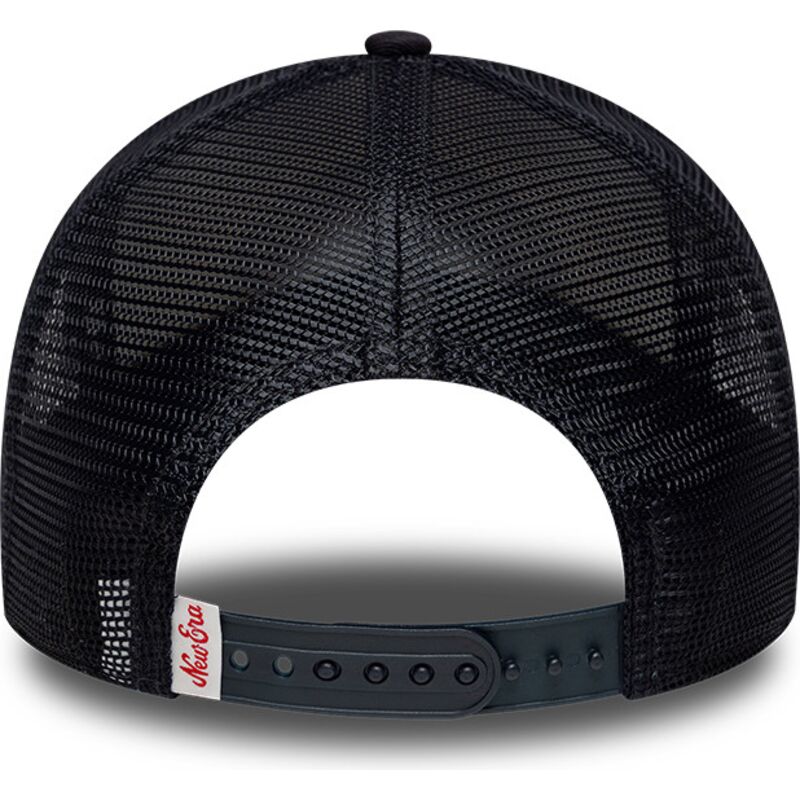 new-era-a-frame-oval-foam-patch-navy-blue-and-beige-trucker-hat