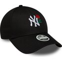 new-era-curved-brim-women-9forty-flower-icon-new-york-yankees-mlb-black-adjustable-cap