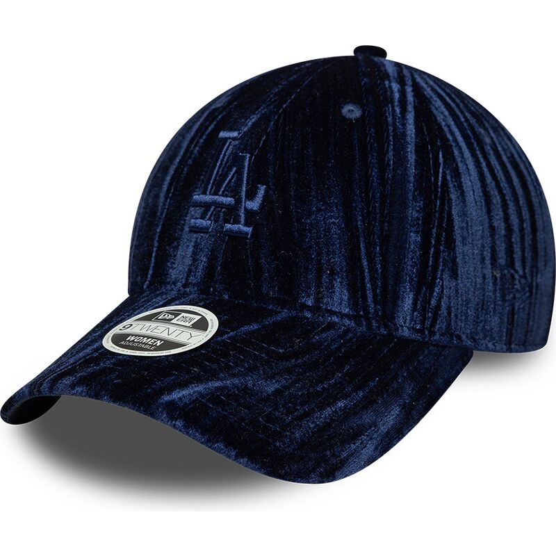 new-era-curved-brim-women-navy-blue-logo-9twenty-velour-los-angeles-dodgers-mlb-navy-blue-adjustable-cap