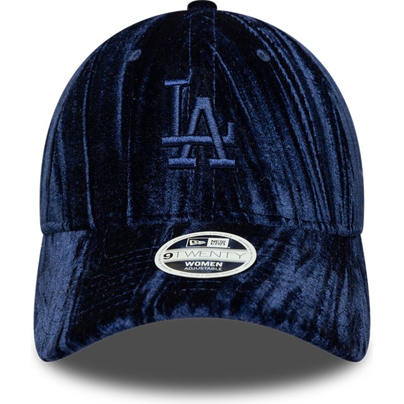 new-era-curved-brim-women-navy-blue-logo-9twenty-velour-los-angeles-dodgers-mlb-navy-blue-adjustable-cap