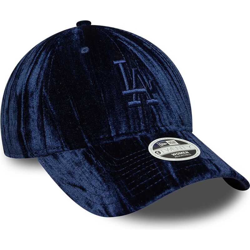new-era-curved-brim-women-navy-blue-logo-9twenty-velour-los-angeles-dodgers-mlb-navy-blue-adjustable-cap