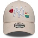 casquette-courbee-rose-ajustable-pour-enfant-9forty-food-icon-cupcake-new-york-yankees-mlb-new-era