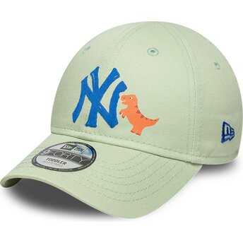 New Era Curved Brim Youth Blue Logo 9FORTY Dino Icon New York Yankees MLB Green Adjustable Cap