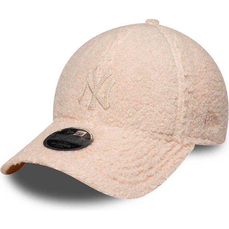 casquette-courbee-rose-snapback-pour-enfant-avec-logo-rose-9forty-m-crown-winter-borg-new-york-yankees-mlb-new-era