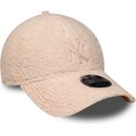 casquette-courbee-rose-snapback-pour-enfant-avec-logo-rose-9forty-m-crown-winter-borg-new-york-yankees-mlb-new-era