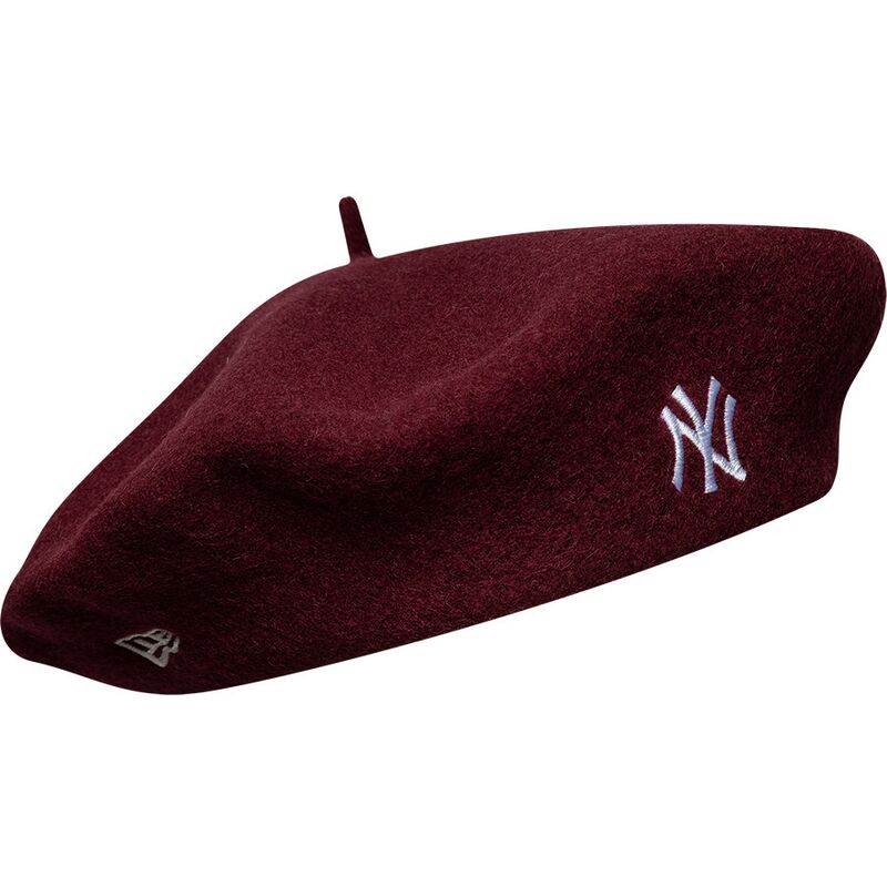 beret-grenat-rouge-wool-script-new-york-yankees-mlb-new-era beret-grenat-rouge-wool-script-new-york-yankees-mlb-new-era